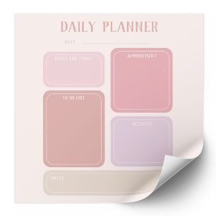 Neutral Colour Daily Planner Notepad