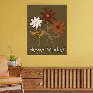 Neutral Colour Daisy Poster