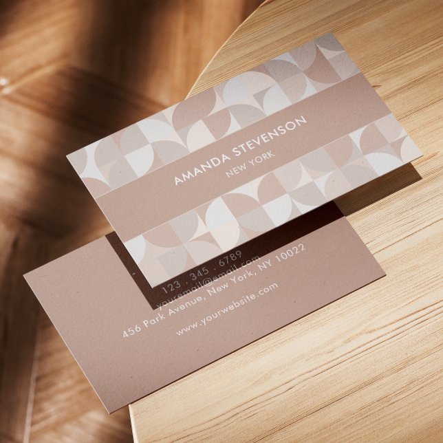 Neutral colour geometric pattern II Business Card (Creator Uploaded)