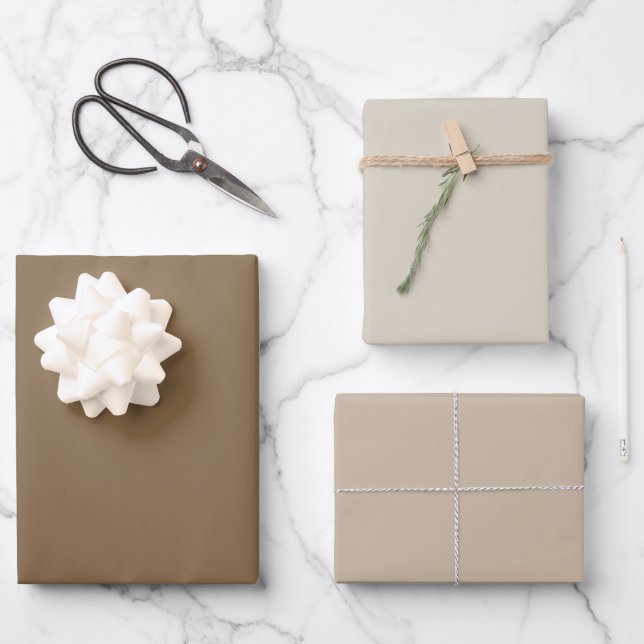 Neutral Colour Palette Wrapping Paper Set (Front)