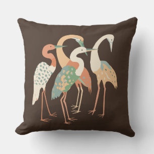 Neutral Colour Pop Art Cranes Cushion