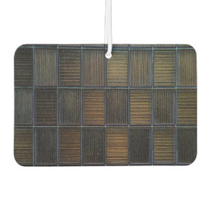Neutral Coloured Block Corduroy Look Car Air Freshener