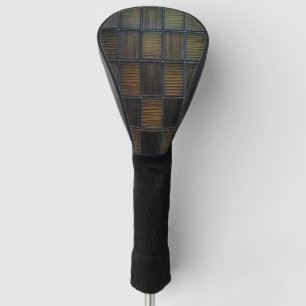 Neutral Coloured Block Corduroy Look Golf Head Cover