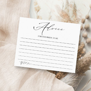 Neutral Colours Boho Bridal Shower Advice Cards