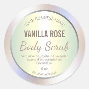 Neutral Colours Holographic Product Label