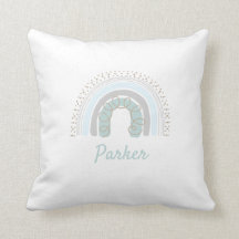 Neutral Colours Rainbow baby Pillow with Name