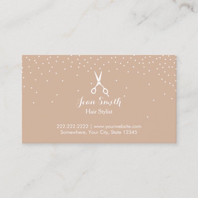 Neutral Confetti Dots Hair Stylist Appointment (Front)