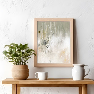 Neutral Contemporary Abstract art Poster