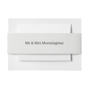 Neutral Cornsilk  Invitation Belly Band