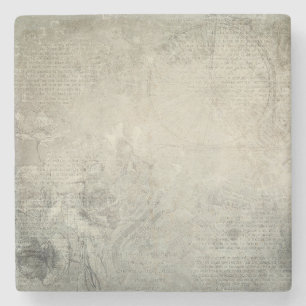 Neutral Cozy Timeless Subtle Minimal Distressed Stone Coaster