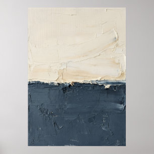 Neutral Cream Impasto Textured Plaster Abstract Mi Poster