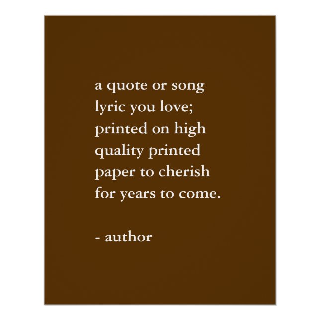 Neutral Custom Quote Print (Front)