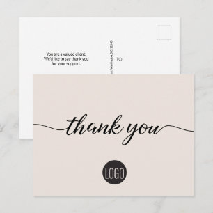 Neutral Customer Appreciation Business template Postcard