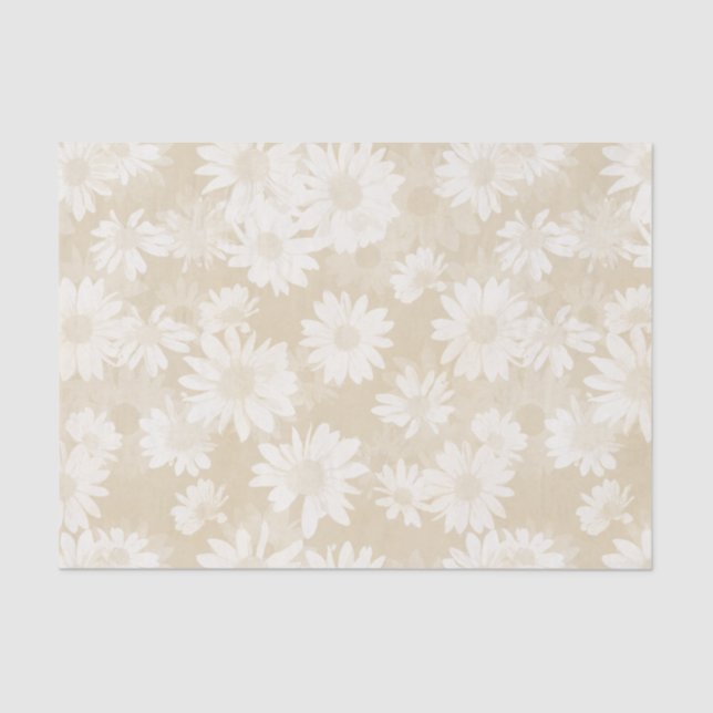 Neutral Daisies Tissue Paper (Front)