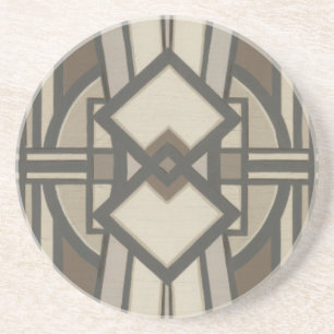 Neutral Deco Panel I Coaster