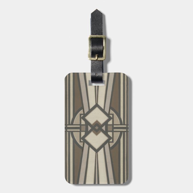 Neutral Deco Panel I Luggage Tag (Front Vertical)