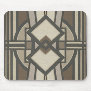 Neutral Deco Panel I Mouse Mat