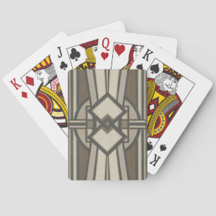 Neutral Deco Panel I Playing Cards