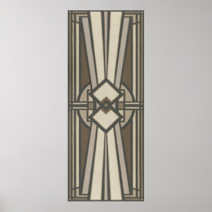 Neutral Deco Panel I Poster