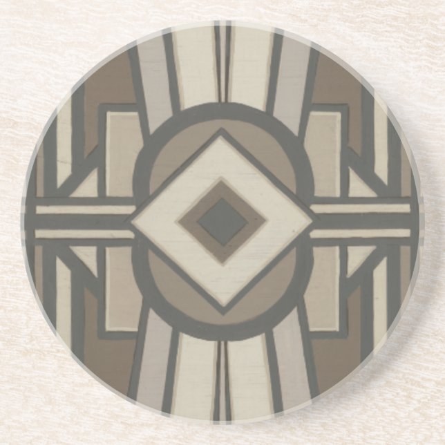 Neutral Deco Panel II Coaster (Front)