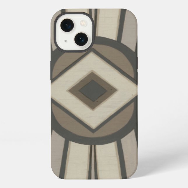 Neutral Deco Panel II iPhone Case (Back)