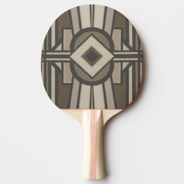 Neutral Deco Panel II Ping Pong Paddle (Front)