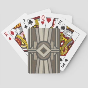 Neutral Deco Panel II Playing Cards