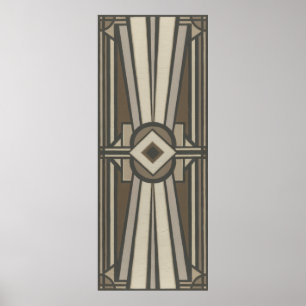 Neutral Deco Panel II Poster