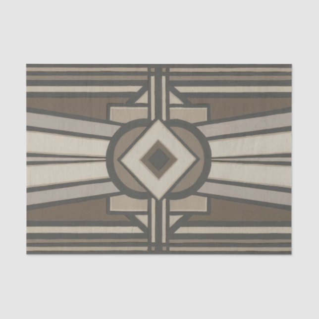 Neutral Deco Panel II Tissue Paper (Front)