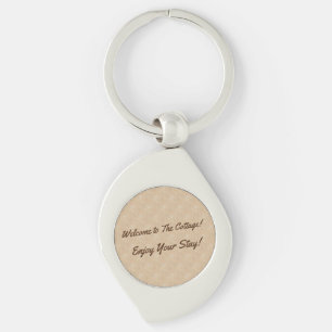 Neutral Design Cottage Guest Rental Vacation House Key Ring