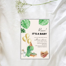 Neutral Dinosaur Storybook Balloon Baby Shower