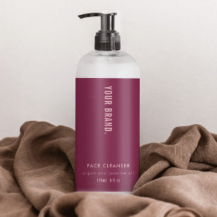 Neutral Dusty Pink 4 OZ Cosmetic Bottle Label