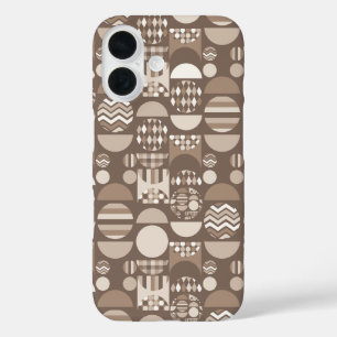 Neutral Earth Brown Nordic Scandinavian iPhone 16 Case