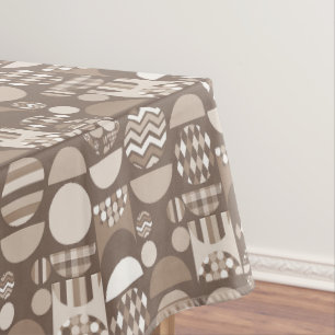 Neutral Earth Brown Nordic Scandinavian Tablecloth