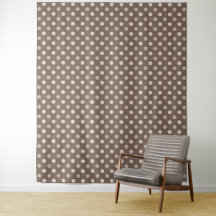 Neutral Earth Brown Polka Dots Design 