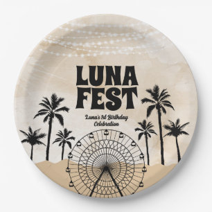Neutral Earth Tone Music Festival Paper Plate