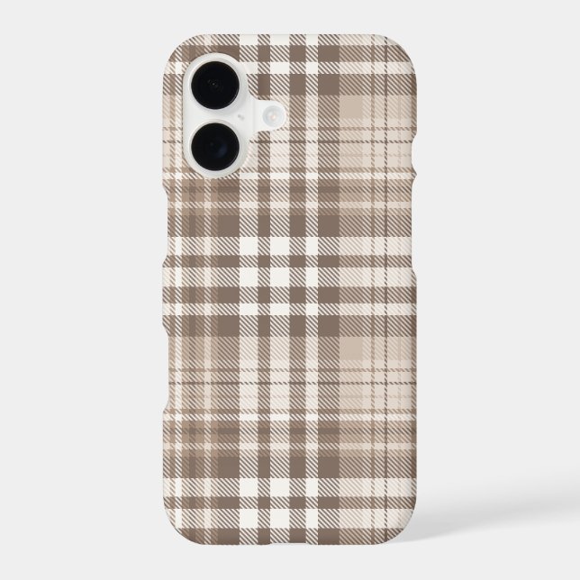 Neutral Earth Tone Plaid Tartan Design  (Back)