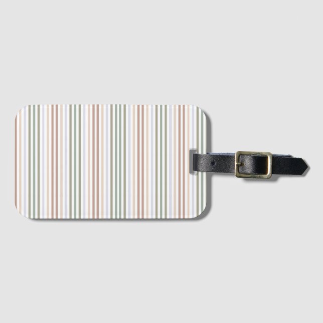 Neutral Earth Tones Luggage Tag (Front Horizontal)