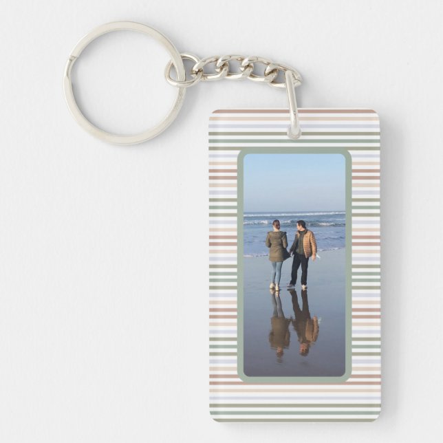 Neutral Earth Tones Photo Key Ring (Front)