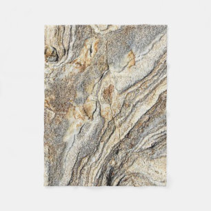 Neutral Earth Tones Rock Stone Fleece Blanket
