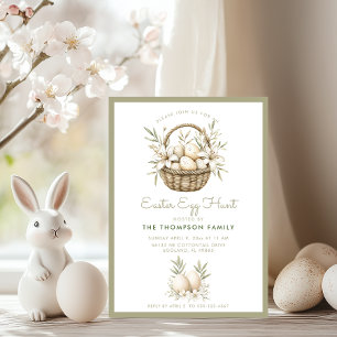 Neutral Easter Egg Hunt Invitation