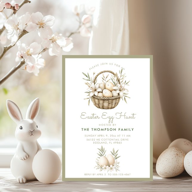 Neutral Easter Egg Hunt Invitation (Creator Uploaded)