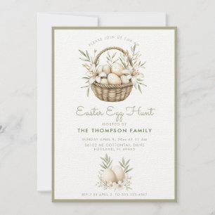 Neutral Easter Egg Hunt Invitation