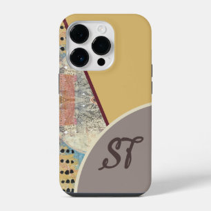 Neutral Elegance with Abstract Accents QR Code iPhone 14 Pro Case