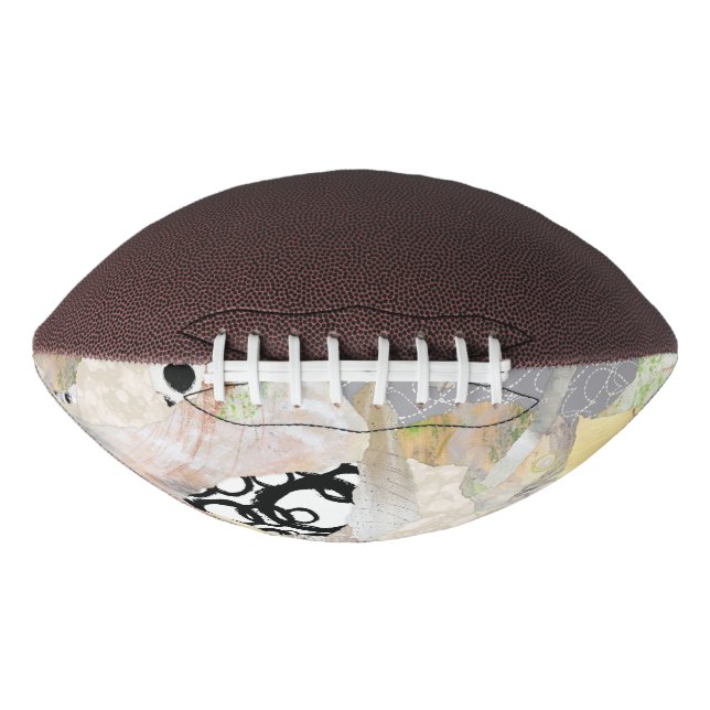 Neutral Elegant Abstract Collage Design American Football (Front)