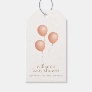 Neutral Elegant Boho Balloon Baby Shower Gift Tags