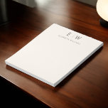 Neutral Elegant Modern Minimalist Monogram Name  Notepad<br><div class="desc">Elevate your note-taking experience with our Classic Elegant Modern Minimalist Monogram Notepad. This meticulously designed notepad seamlessly blends timeless sophistication with contemporary minimalism, making it an essential tool for work, school, or personal use. Crafted with precision and attention to detail, this notepad is more than just a practical item; it's...</div>