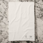 Neutral Elegant Modern Minimalist Monogram Name Tea Towel<br><div class="desc">Elevate your kitchen's style and functionality with our Classic Elegant Modern Minimalist Monogram Kitchen Towels. Meticulously designed, these towels seamlessly merge timeless sophistication with contemporary minimalism, making them an essential addition to your culinary space. Crafted with precision and attention to detail, these kitchen towels are more than just practical items;...</div>