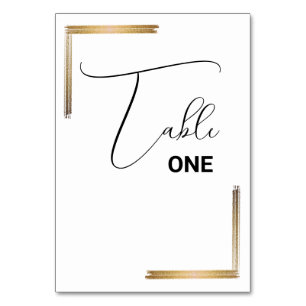Neutral Elegant Simple High-End Minimalist Wedding Table Number