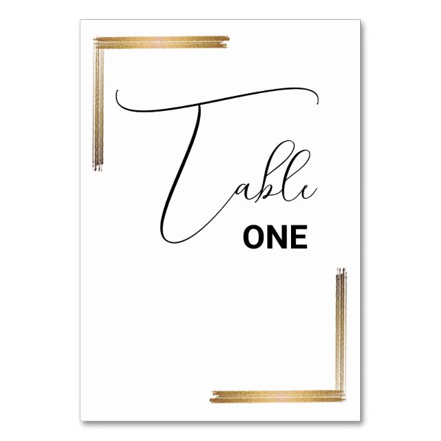 Neutral Elegant Simple High-End Minimalist Wedding Table Number (Front)